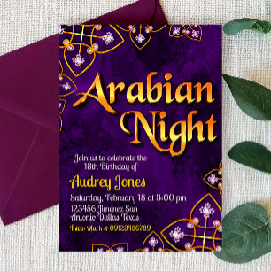 Arabian Night - Violet Invitation