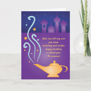 Arabian Nights 2 Magic Lamp  Thank You Card