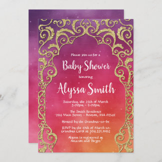 Arabian Nights Baby Shower Invitation