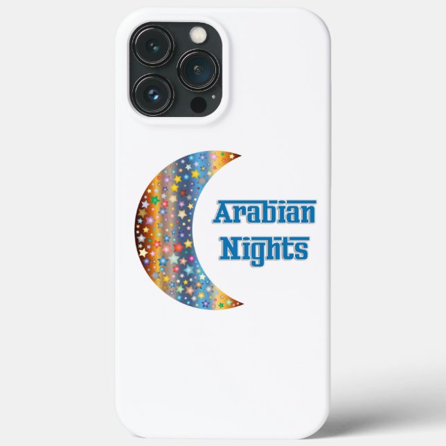 Arabian Nights Crescent Moon Star Design Case-Mate iPhone Case (Back)