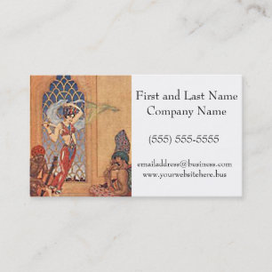 Arabian Nights Exotic Belly Dancer with Scarves Business Card