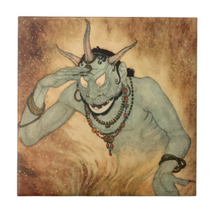 Arabian Nights Genie by Edmund Dulac Tile