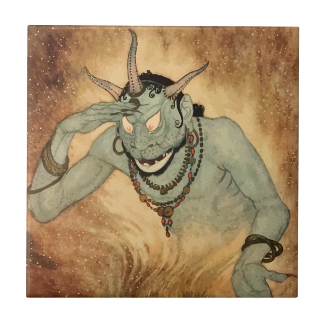 Arabian Nights Genie by Edmund Dulac Tile (Front)