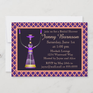 Arabian Nights Hookah Bridal Shower Invitation