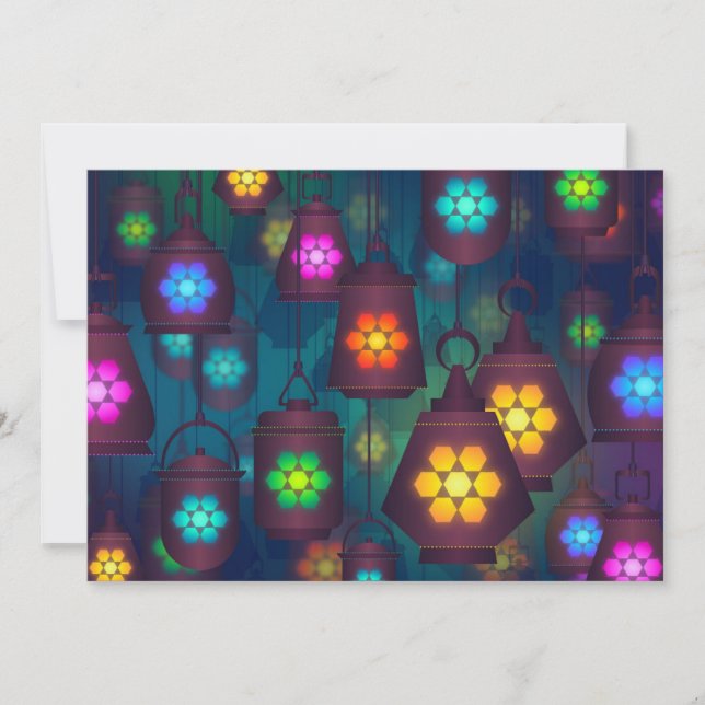 Arabian Nights Lanterns party theme Invitation (Front)