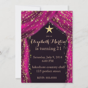 Arabian Nights Magenta  Invitation