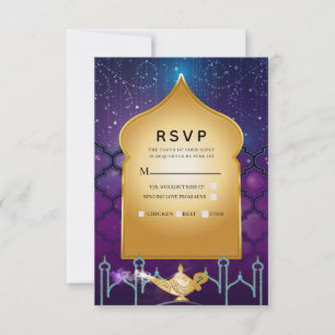 Arabian Nights Magical Moroccan Birthday RSVP Card