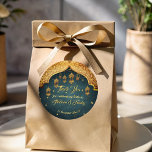 Arabian nights Mehndi Henna celebration favour Classic Round Sticker<br><div class="desc">Arabian nights Mehndi Henna celebration personalised favour gift stickers.</div>