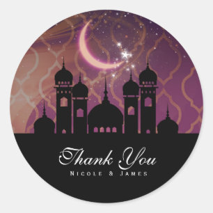 Arabian Nights Moroccan Middle Eastern Party Classic Round Sticker