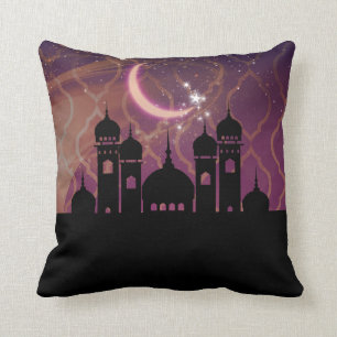 Arabian Nights Moroccan Middle Eastern Purple Pink Cushion