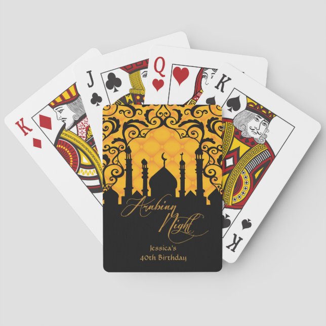 Arabian Nights Party Playing Cards (Back)