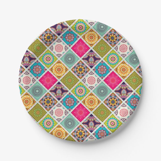 Arabian nights theme Moroccan dinner party Paper Plate (Front)