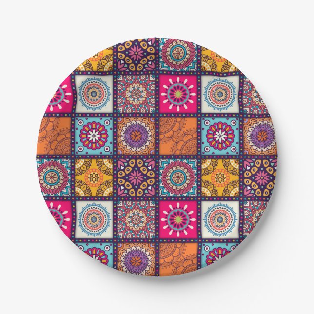 Arabian nights theme Moroccan dinner party Paper Plate (Front)
