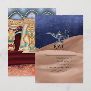 Arabian Nights Themed Party RSVP Card