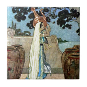 Arabian Nights Woman at the Well Princess Ceramic Tile