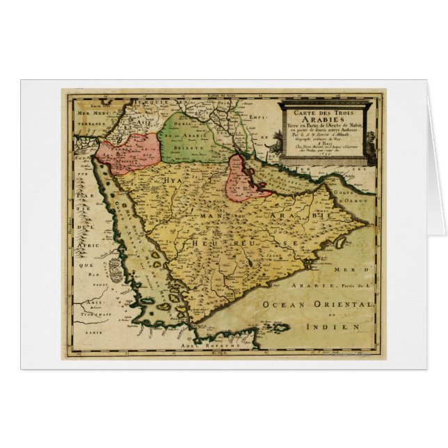 Arabian Peninsula of the Middle East Map (Front Horizontal)
