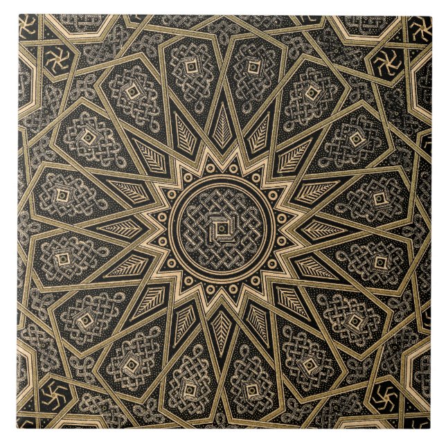 Arabian Retro Pattern Ceramic Tile (Front)