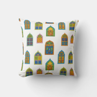 Arabian Stained Glass Windows Pattern Cushion