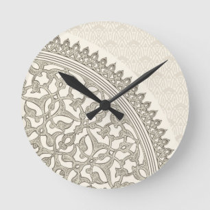 Arabian style lace round clock