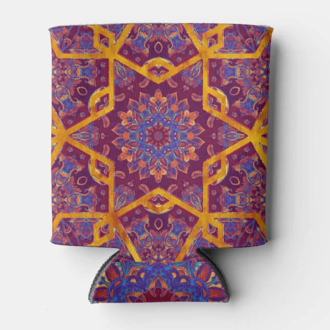 Arabian style, watercolor islamic seamless pattern can cooler (Front)