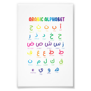 Arabic Alphabet, Arabic Letters, homeschool  Photo Print