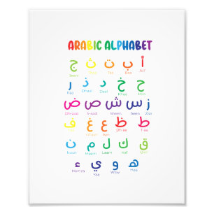 Arabic Alphabet, Arabic Letters, homeschool Photo Print