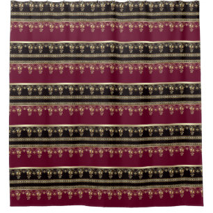 Arabic antique decorative east ornamental baroque shower curtain