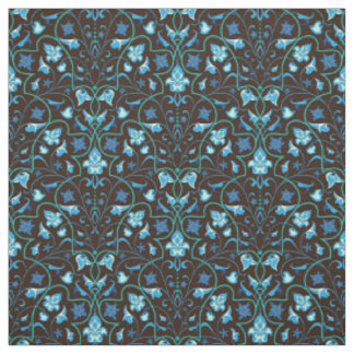 Arabic blue pattern fabric