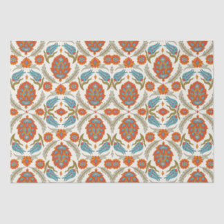 Arabic Boho Elegant Floral Moroccan Peacock  Tissue Paper