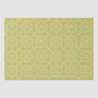 Arabic Boho Elegant Geometric Moroccan Yello Green Tissue Paper