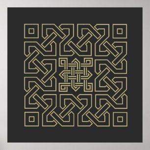 arabic calligraphy element symbol islamic ornament poster