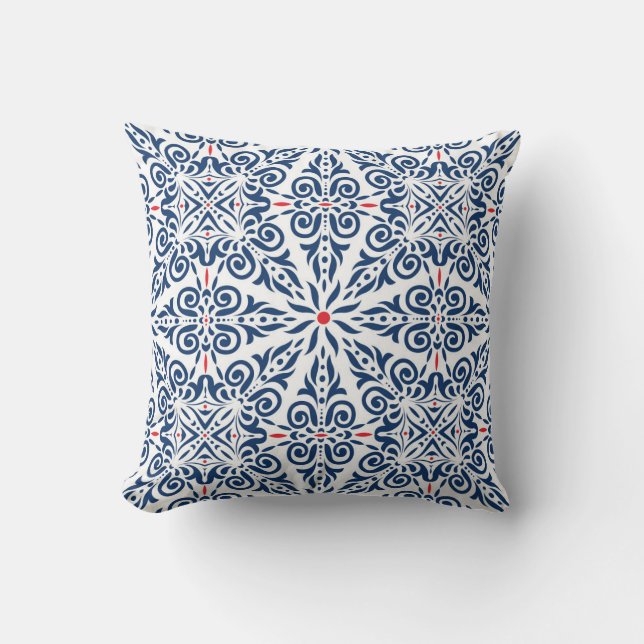 Arabic Colourful Vintage Seamless Pattern Cushion (Front)