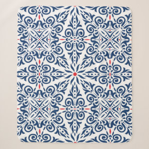 Arabic Colourful Vintage Seamless Pattern Sherpa Blanket