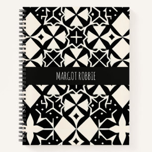 Arabic Crosses and rhombuses Geometric Pattern Notebook