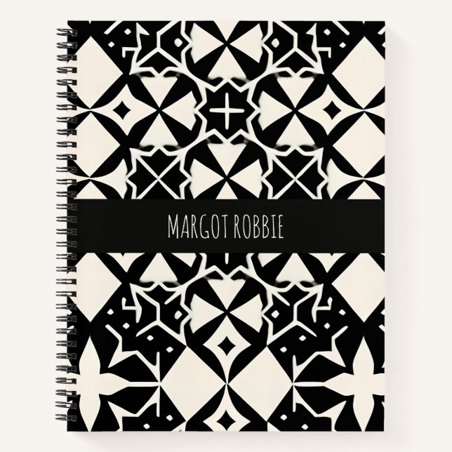 Arabic Crosses and rhombuses Geometric Pattern Notebook (Front)