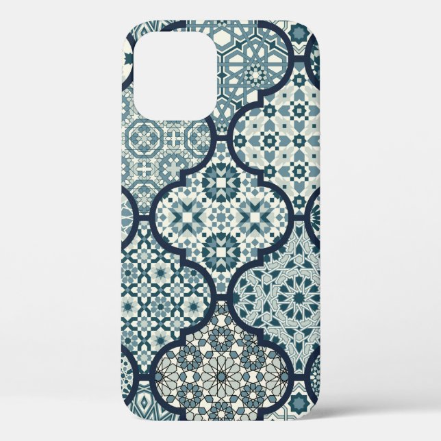 Arabic decorative azulejos tiles patchwork islamic Case-Mate iPhone case (Back)
