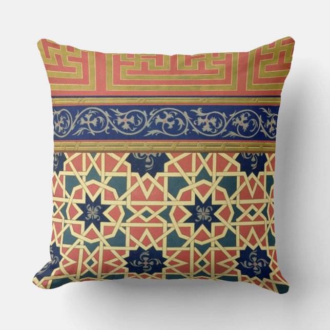 Arabic decorative designs (colour litho) cushion (Front)