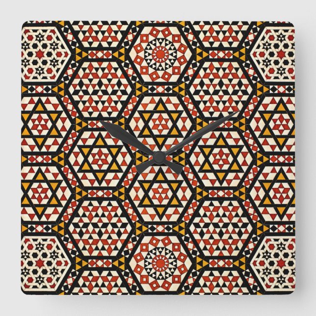 Arabic Design #12 at Emporio Moffa Square Wall Clock (Front)
