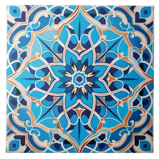 Arabic design styled themed  ceramic tile (Front)