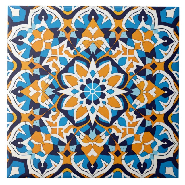Arabic design styled themed  ceramic tile (Front)