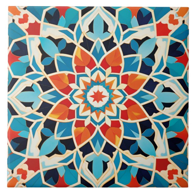 Arabic design styled themed ceramic tile  (Front)