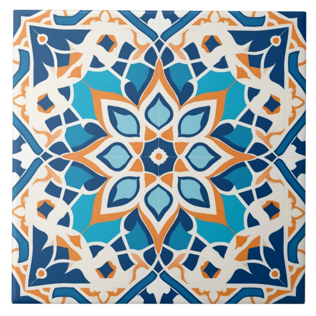 Arabic design styled themed  ceramic tile (Front)
