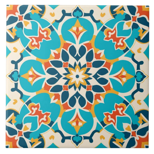 Arabic design styled themed  ceramic tile (Front)