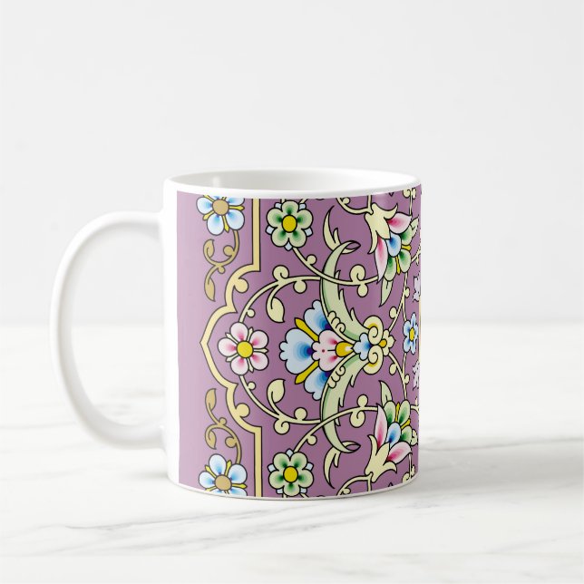 Arabic Floral Frame. Traditional Islamic Design. M Coffee Mug (Left)
