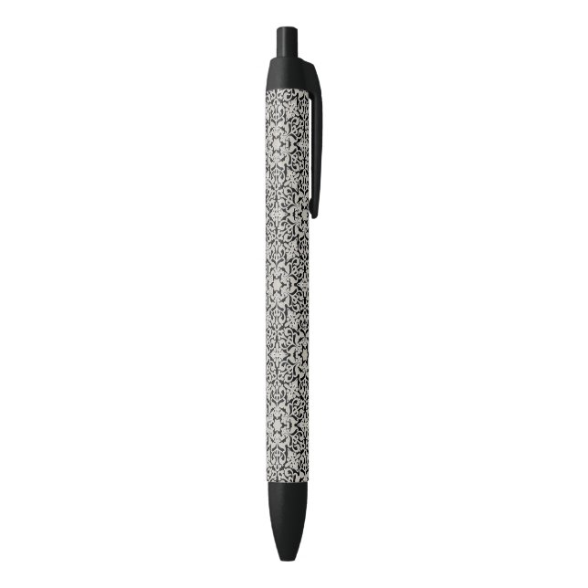 Arabic floral pattern black ink pen (Bottom (Vertical))