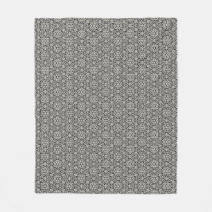 Arabic floral pattern fleece blanket