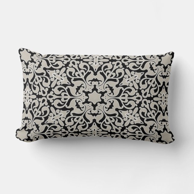 Arabic floral pattern lumbar cushion (Front)