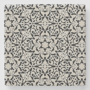 Arabic floral pattern stone coaster