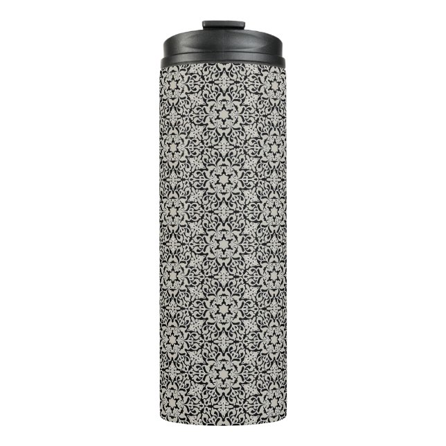 Arabic floral pattern thermal tumbler (Front)