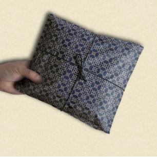 Arabic Geometric   Navy Blue Gold Tissue Paper